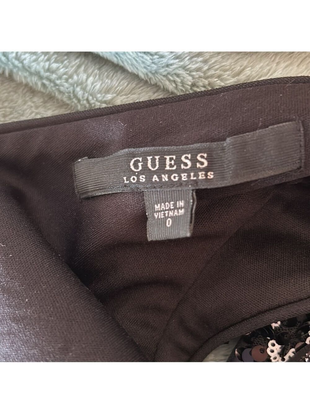 Guess black and white sequin mini sheath dress size 0 - Picture 10 of 11